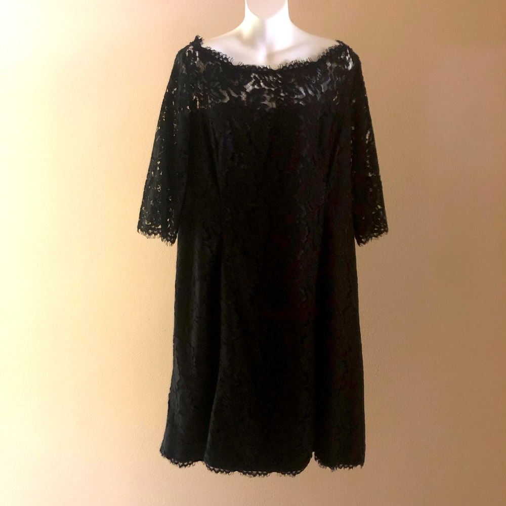 Eliza J* Womens Dress* Size: 18* Color: Black* 3/4 Sleeves